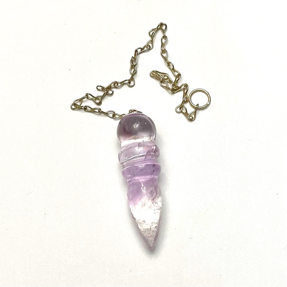 NWOT Y2K Amethyst Pendulum With Chain